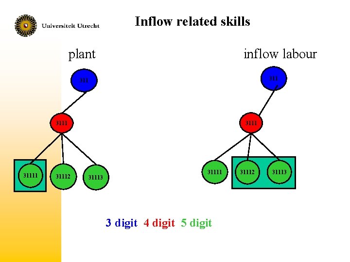 Inflow related skills plant inflow labour 311 31111 31112 31113 31111 3 digit 4