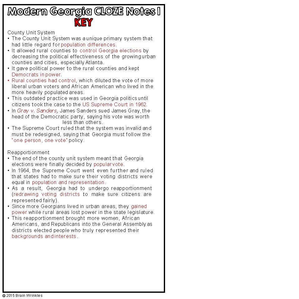 County Unit System • The County Unit System was a unique primary system that