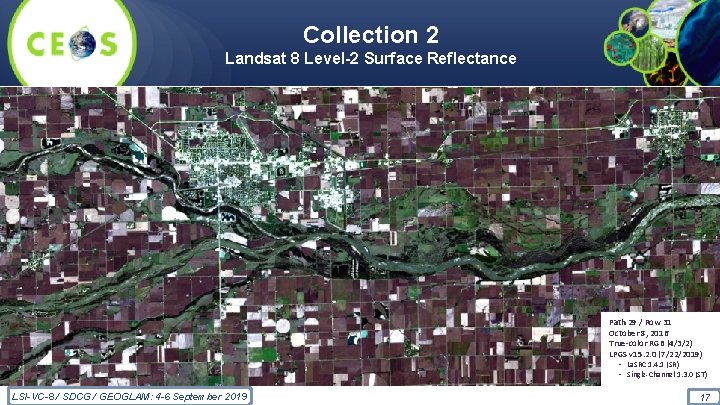 Collection 2 Landsat 8 Level-2 Surface Reflectance Path 29 / Row 31 October 8,