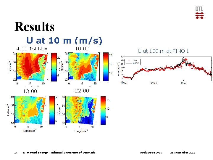Results U at 10 m (m/s) 4: 00 1 st Nov 13: 00 14