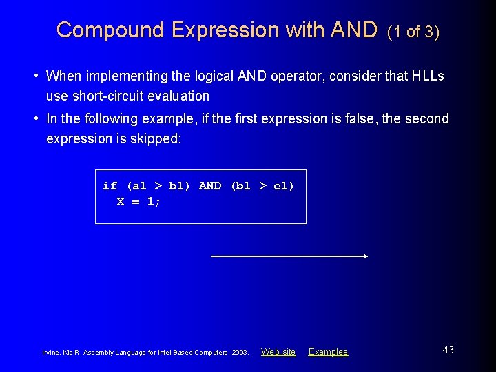 Compound Expression with AND (1 of 3) • When implementing the logical AND operator,