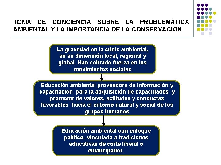 TOMA DE CONCIENCIA SOBRE LA PROBLEMÁTICA AMBIENTAL Y LA IMPORTANCIA DE LA CONSERVACIÓN La