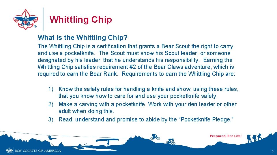 Whittling Chip What is the Whittling Chip? The Whittling Chip is a certification that
