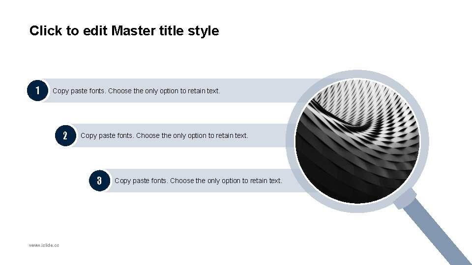 Click to edit Master title style 1 Copy paste fonts. Choose the only option