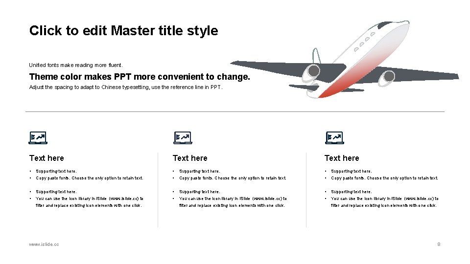 Click to edit Master title style Unified fonts make reading more fluent. Theme color