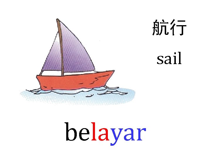 航行 sail belayar 