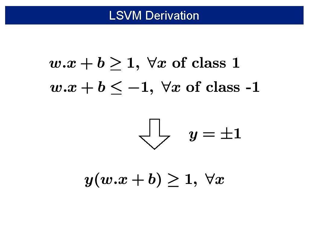 LSVM Derivation 
