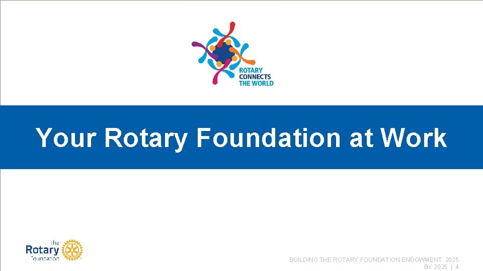 BUILDING THE ROTARY FOUNDATION ENDOWMENT 2025 BY 2025