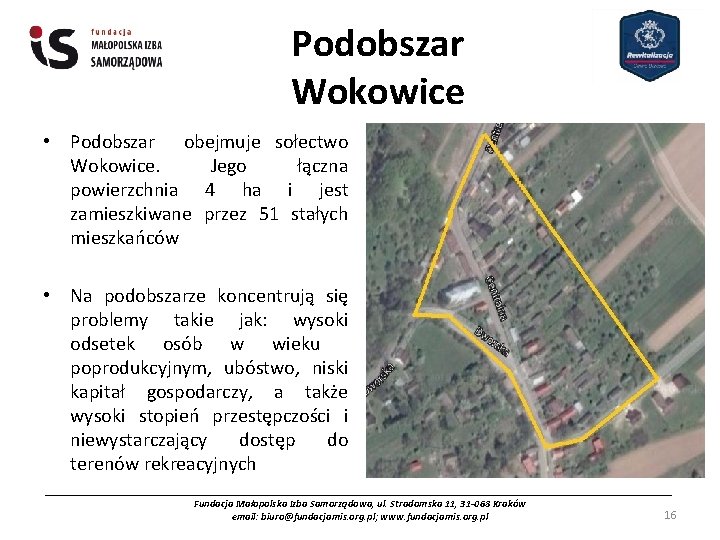 Podobszar Wokowice • Podobszar obejmuje sołectwo Wokowice. Jego łączna powierzchnia 4 ha i jest