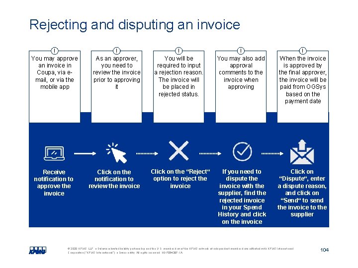 Rejecting and disputing an invoice ! You may approve an invoice in Coupa, via