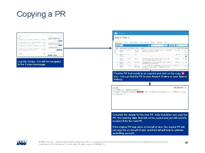 Copying a PR Log into Coupa. You will be navigated to the Coupa homepage.