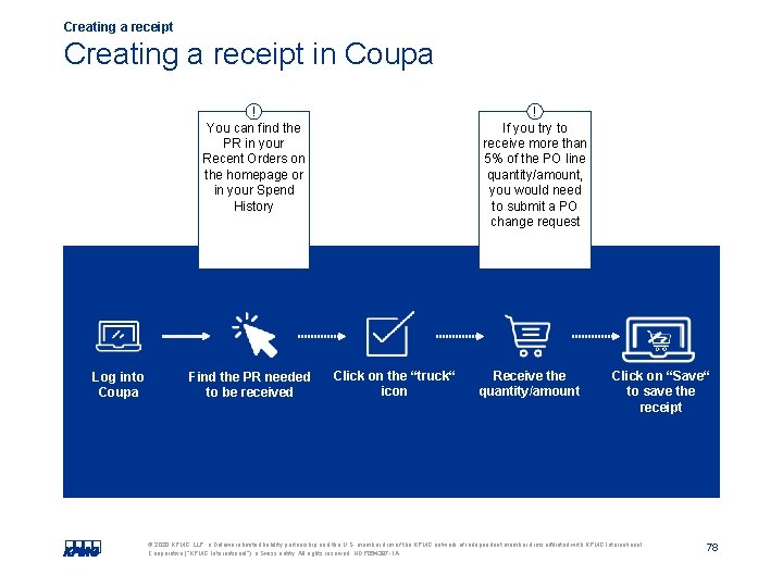 Creating a receipt in Coupa ! You can find the PR in your Recent