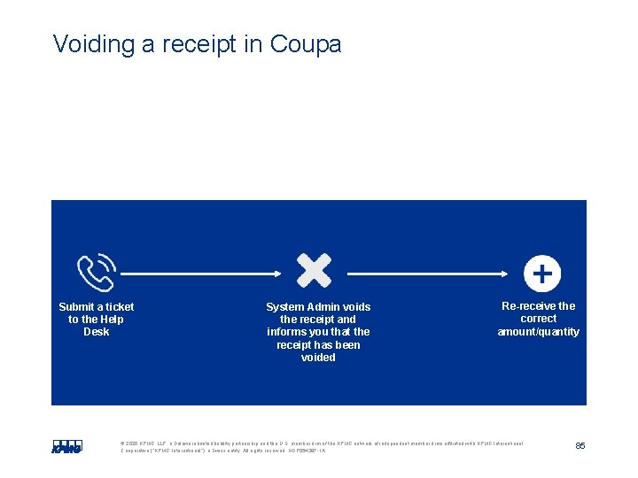 Voiding a receipt in Coupa Submit a ticket to the Help Desk System Admin