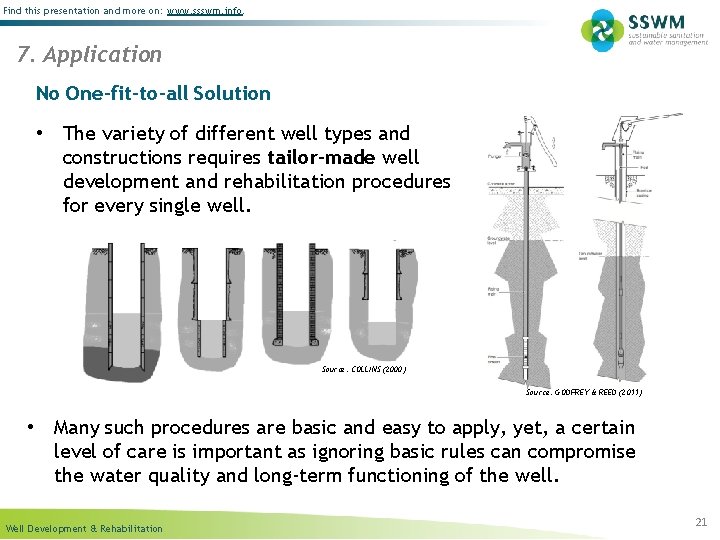 Find this presentation and more on: www. ssswm. info. 7. Application No One-fit-to-all Solution