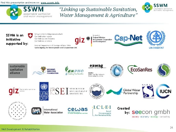 Find this presentation and more on: www. ssswm. info. “Linking up Sustainable Sanitation, Water