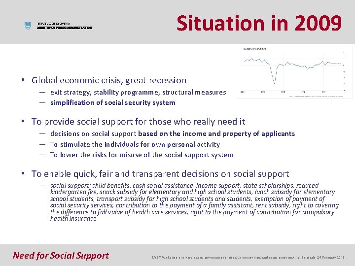 REPUBLIC OF SLOVENIA MINISTRY OF PUBLIC ADMINISTRATION Situation in 2009 • Global economic crisis,