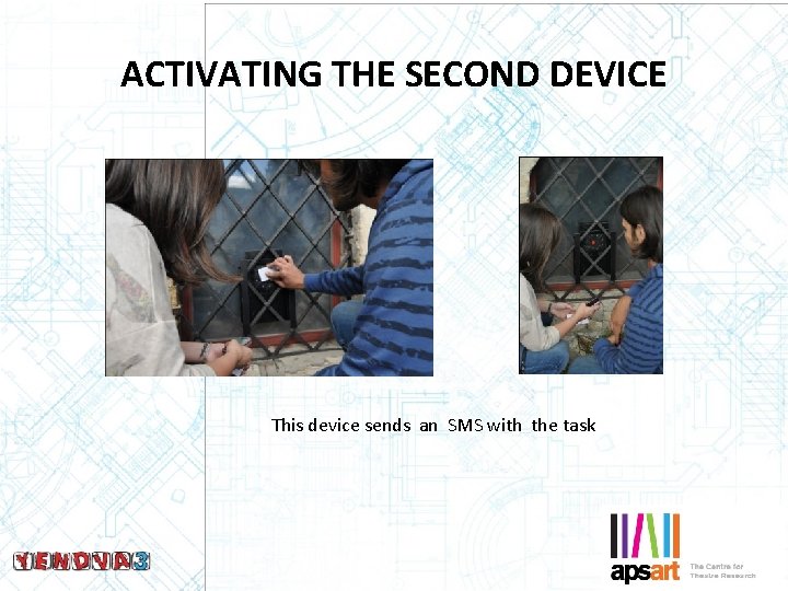 ACTIVATING THE SECOND DEVICE This device sends an SMS with the task 