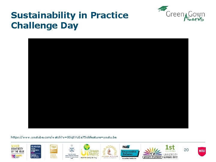 Sustainability in Practice Challenge Day https: //www. youtube. com/watch? v=00 q. SYu. Sa 75 Sustainability in Practice Challenge Day https: //www. youtube. com/watch? v=00 q. SYu. Sa 75