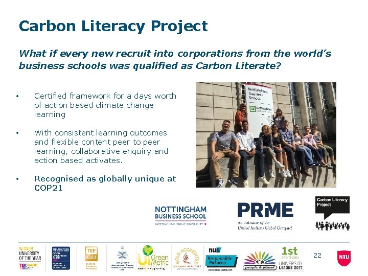 Carbon Literacy Project What if every new recruit into corporations from the world’s business