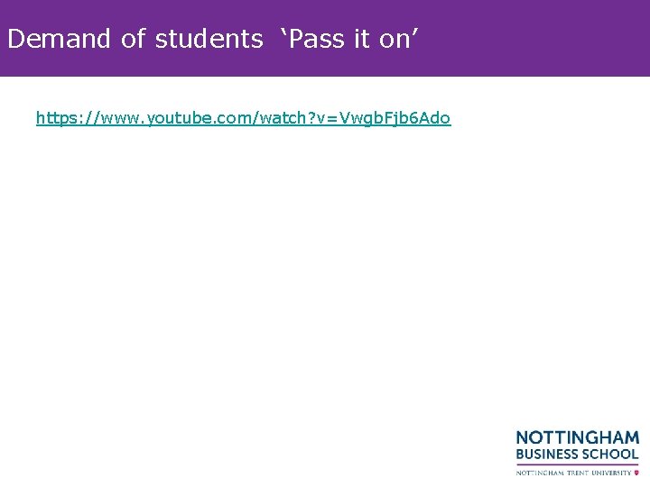 Click to edit Demand of students Master title ‘Pass style it on’ https: //www.