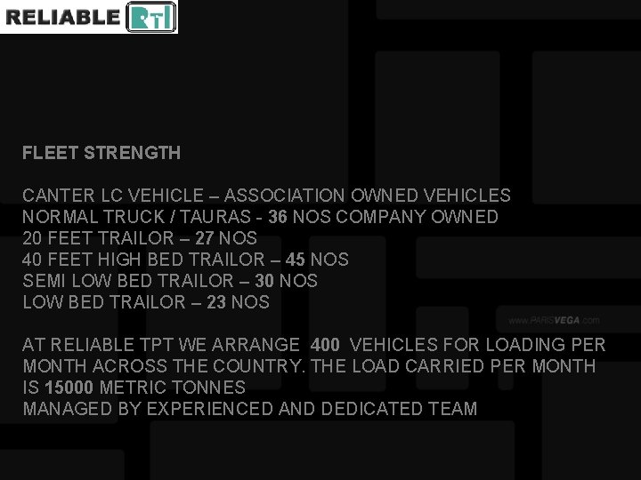 FLEET STRENGTH CANTER LC VEHICLE – ASSOCIATION OWNED VEHICLES NORMAL TRUCK / TAURAS -