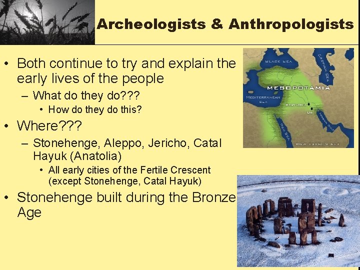 The Paleolithic and Neolithic Ages Before and after