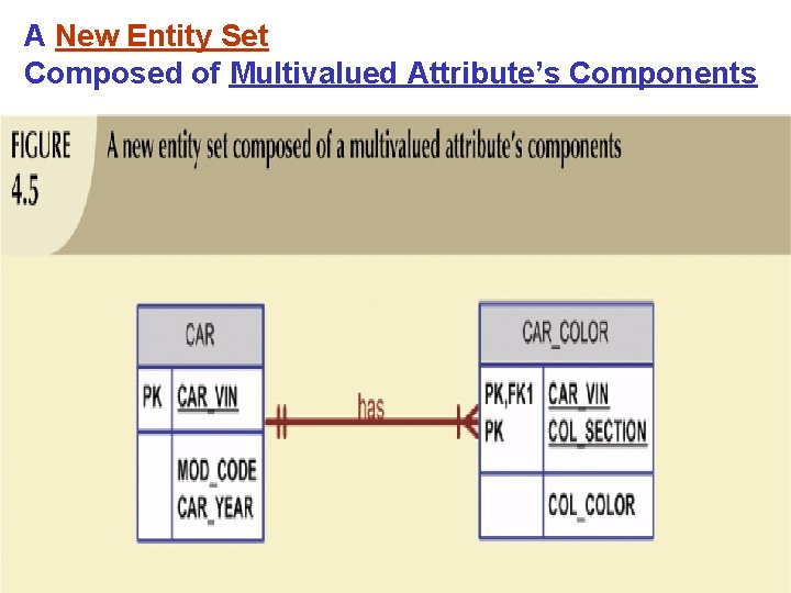 A New Entity Set Composed of Multivalued Attribute’s Components 