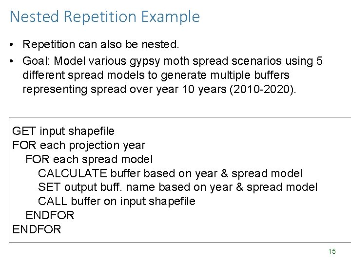 Nested Repetition Example • Repetition can also be nested. • Goal: Model various gypsy Nested Repetition Example • Repetition can also be nested. • Goal: Model various gypsy
