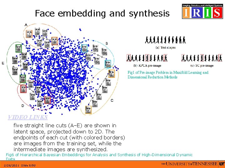 Face embedding and synthesis Fig 1 of Pre-image Problem in Manifold Learning and Dimensional