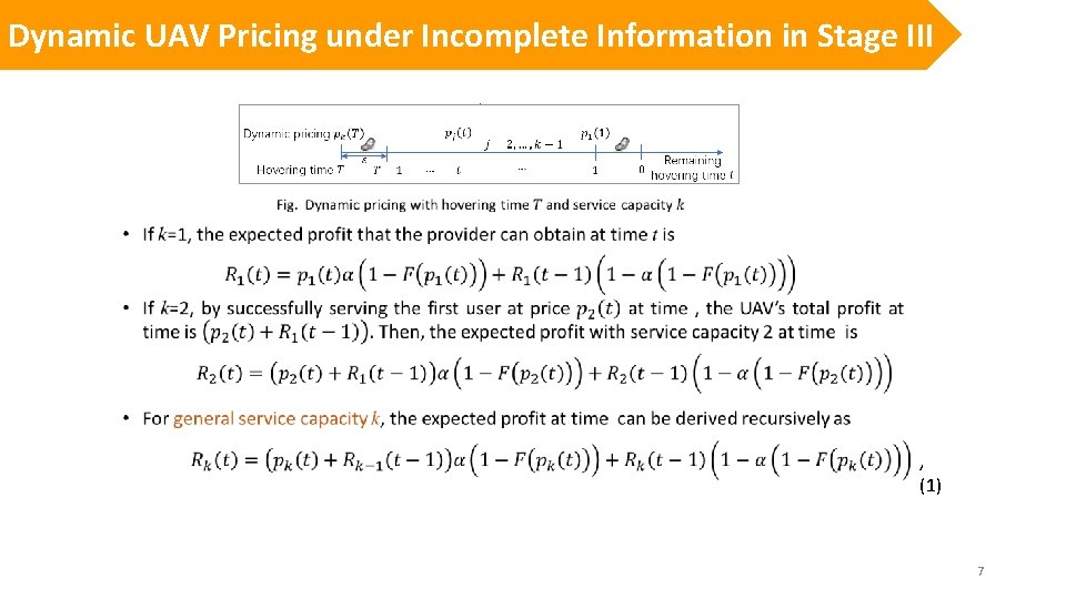 Dynamic UAV Pricing under Incomplete Information in Stage III • , (1) 7 