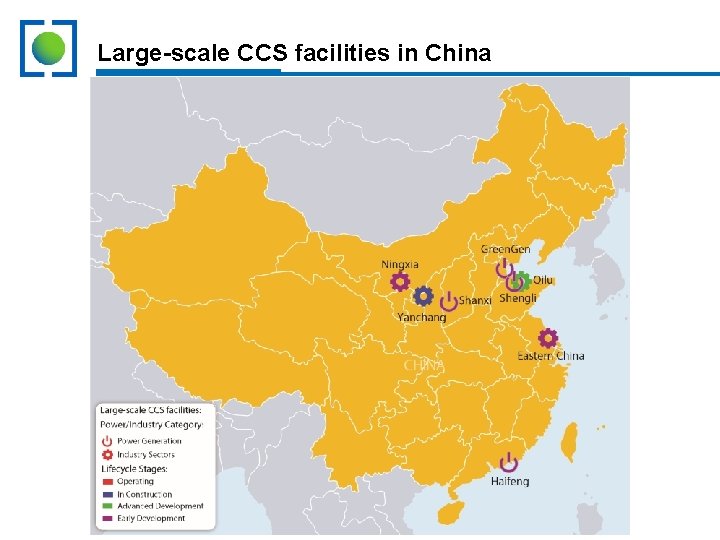 Large-scale CCS facilities in China 