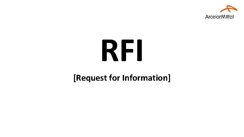 RFI [Request for Information] 