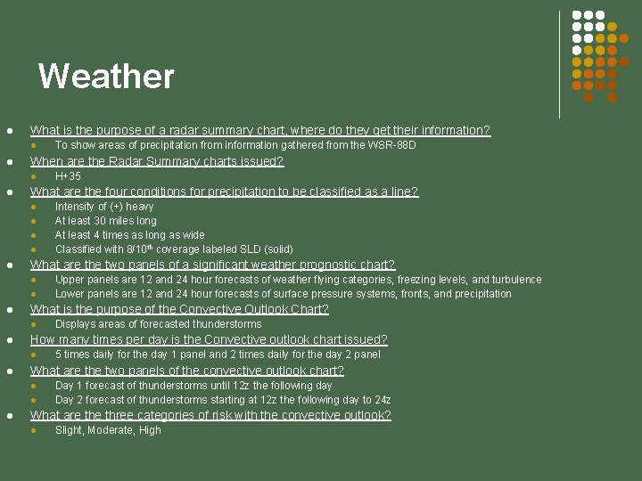 Weather l What is the purpose of a radar summary chart, where do they