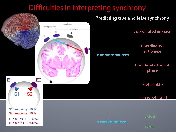 Difficulties in interpreting synchrony Predicting true and false synchrony Coordinated inphase 2 or more Difficulties in interpreting synchrony Predicting true and false synchrony Coordinated inphase 2 or more