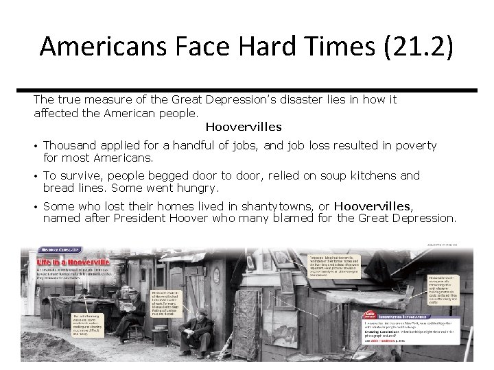 Americans Face Hard Times (21. 2) The true measure of the Great Depression’s disaster