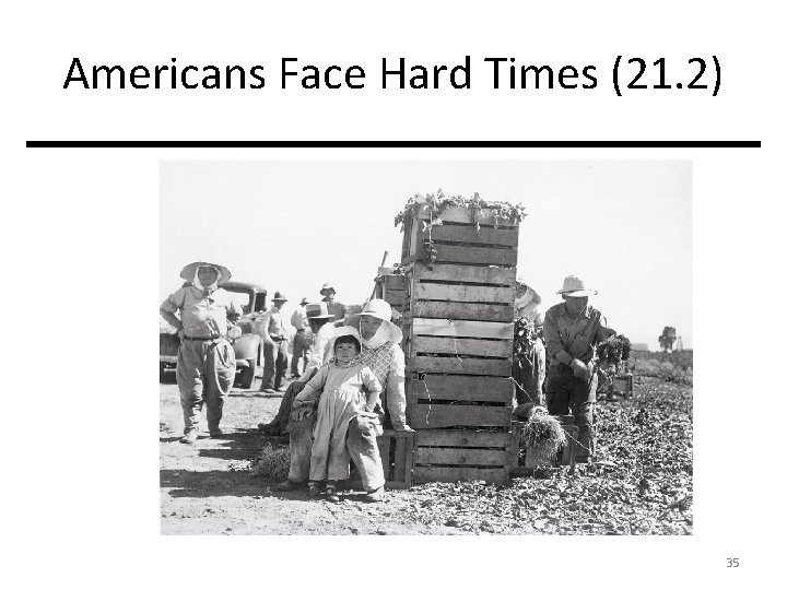 Americans Face Hard Times (21. 2) 35 