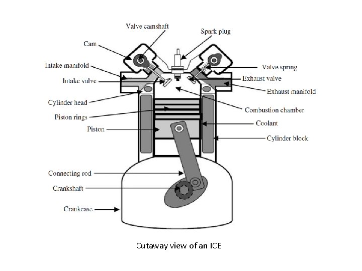 Cutaway view of an ICE 