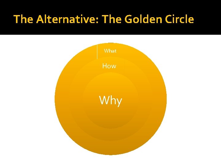 The Alternative: The Golden Circle What How Why 