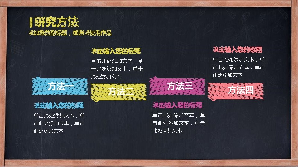 单击此处添加文本，单击 此处添加文本 方法一 方法二 方法三 单击此处添加文本，单击 此处添加文本 方法四 PPT模板下载：www. 1 ppt. com/moban/ 节日PPT模板：www. 1