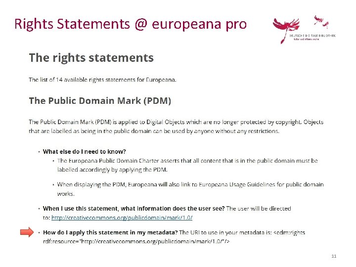 Rights Statements @ europeana pro 11 