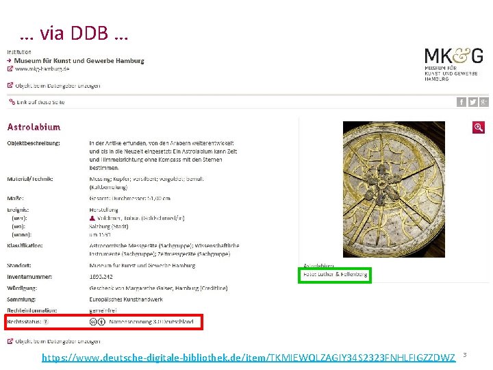 … via DDB … https: //www. deutsche-digitale-bibliothek. de/item/TKMIEWQLZAGIY 34 S 2323 FNHLFIGZZDWZ 3 