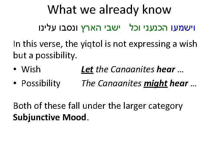 What we already know וישמעו הכנעני וכל ישבי הארץ ונסבו עלינו In this verse,