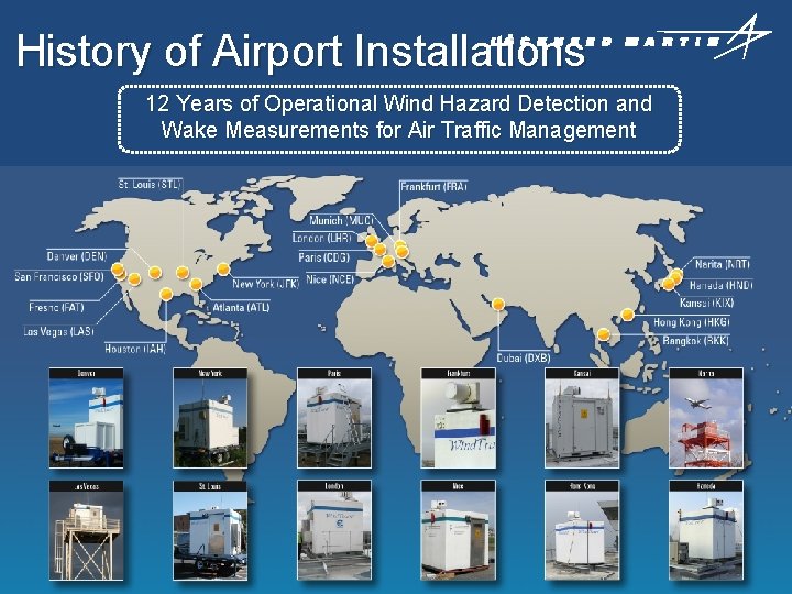 History of Airport Installations 12 Years of Operational Wind Hazard Detection and Wake Measurements