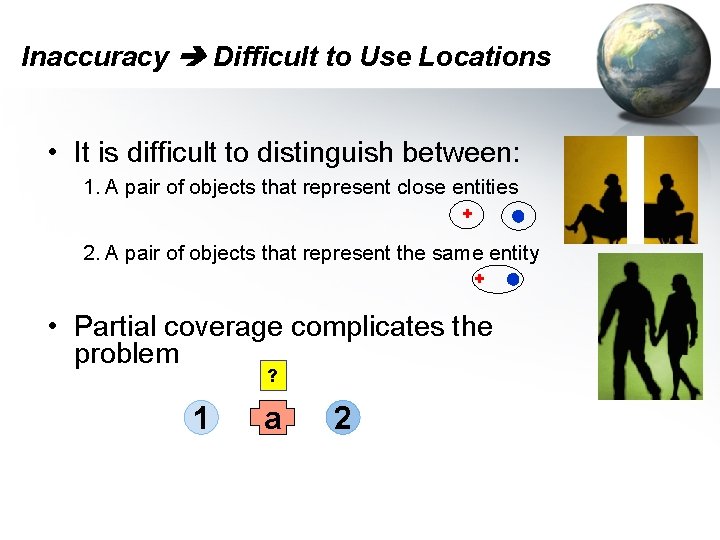 Inaccuracy Difficult to Use Locations • It is difficult to distinguish between: 1. A Inaccuracy Difficult to Use Locations • It is difficult to distinguish between: 1. A