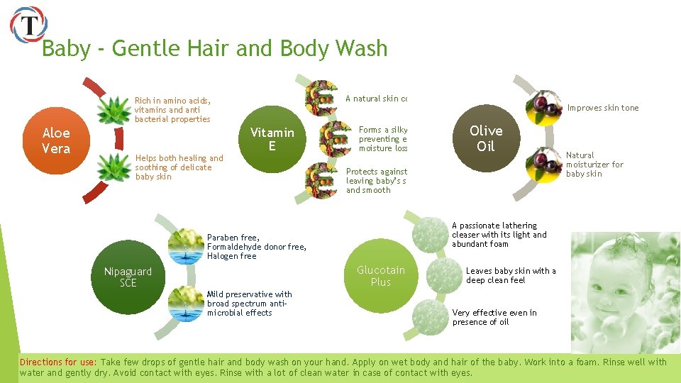 Baby - Gentle Hair and Body Wash A natural skin conditioner Rich in amino