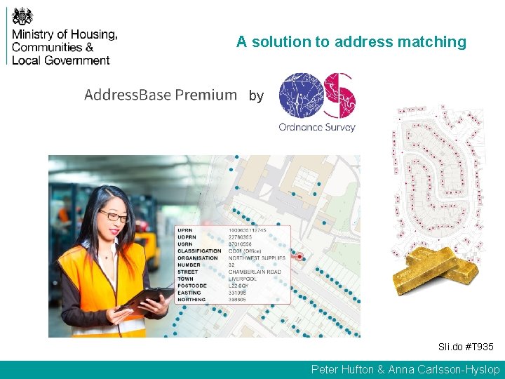 A solution to address matching by Sli. do #T 935 Peter Hufton & Anna