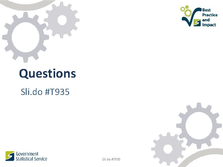 Questions Sli. do #T 935 