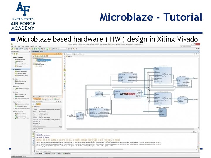 Microblaze - Tutorial n Microblaze based hardware ( HW ) design in Xilinx Vivado