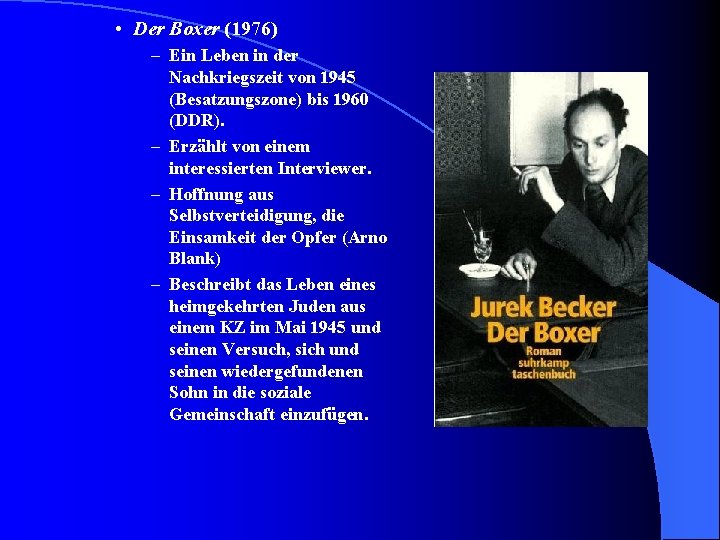  • Der Boxer (1976) – Ein Leben in der Nachkriegszeit von 1945 (Besatzungszone)