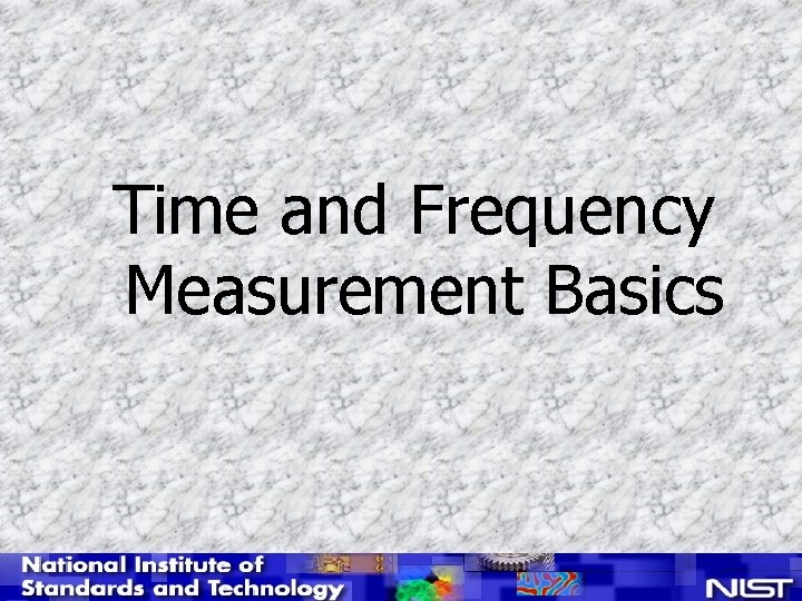 Time and Frequency Measurement Basics 